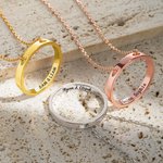 Gepersonaliseerde binnencirkel graveren ketting