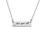 Birth Month Flower Mother's Family Bar Necklace