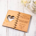 Custom Handmade Wood Wedding Card Newlywed Keepsake Gift