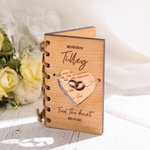 Custom Handmade Wood Wedding Card Newlywed Keepsake Gift