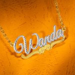 Personalized Lace Name Necklace Gifts for Her