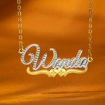 Personalized Lace Name Necklace Gifts for Her