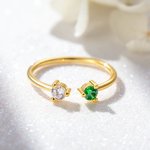 Stapelring kindergeboortesteen voor moeder