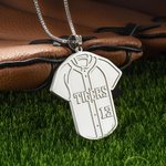 Name and Number Baseball Jersey Necklace