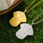 Name and Number Baseball Jersey Necklace