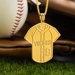 Name and Number Baseball Jersey Necklace