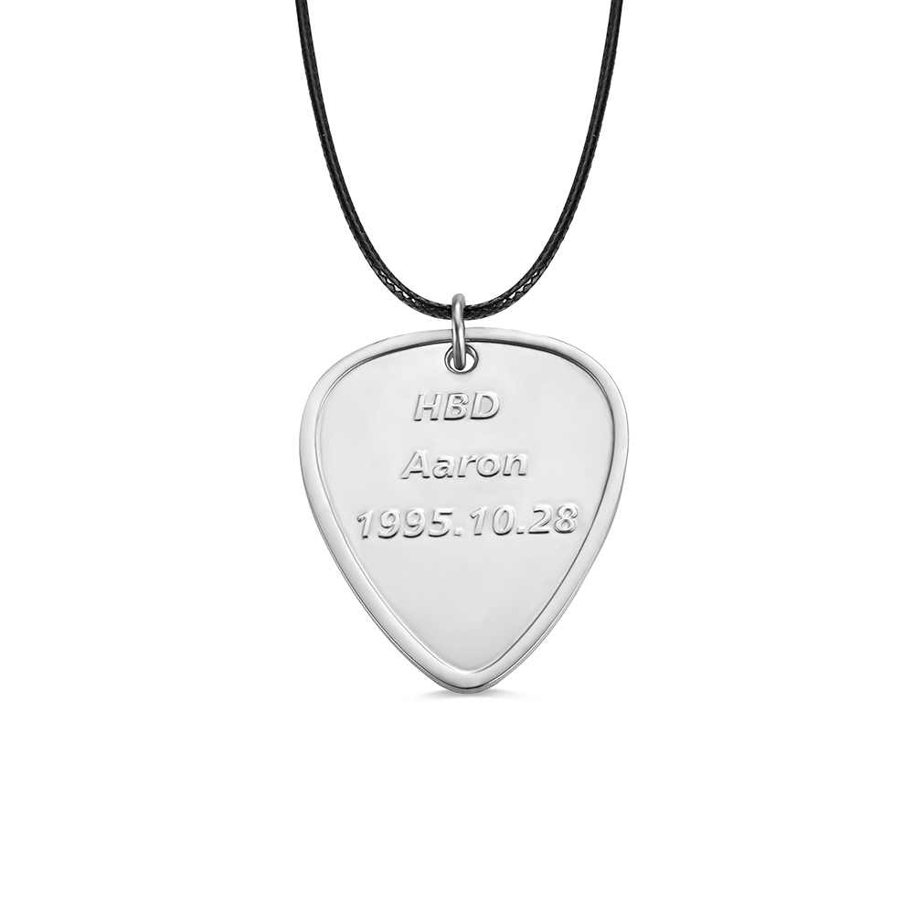Custom Engraved Guitar Pick Pendant Necklace CALLIE