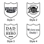 Pulsera de cuero con escudo para hombre con 1-20 nombres