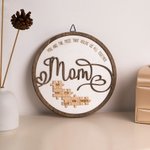 Panneau de Décor en Bois Puzzle Personnalisé avec Nom et Texte Cadeau Fête Anniversaire Pour Maman