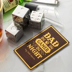 Personalized Glass Dice Silicone Ice Container Ice Clip and Bottle Stopper Set