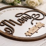 Panneau de Décor en Bois Puzzle Personnalisé avec Nom et Texte Cadeau Fête Anniversaire Pour Maman