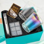 Personalized Glass Dice Silicone Ice Container Ice Clip and Bottle Stopper Set