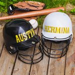 Personalized Baseball Softball Letter Waterproof Helmet Vinyl Decal Sticker with Name Number Birthday Sports Gift for Kids Baseball Softball Lovers