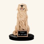 Personalisierte Handgefertigte Haustier Portrait Statue mit Schild und Sockel Hase Hund Katze Papagei Schildkröte Geschenk für Tierliebhaber