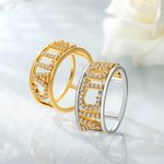 Personalised Pave Diamond  Name Ring