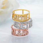 Personalised Pave Diamond  Name Ring