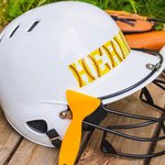 Personalized Baseball Softball Letter Waterproof Helmet Vinyl Decal Sticker with Name Number Birthday Sports Gift for Kids Baseball Softball Lovers