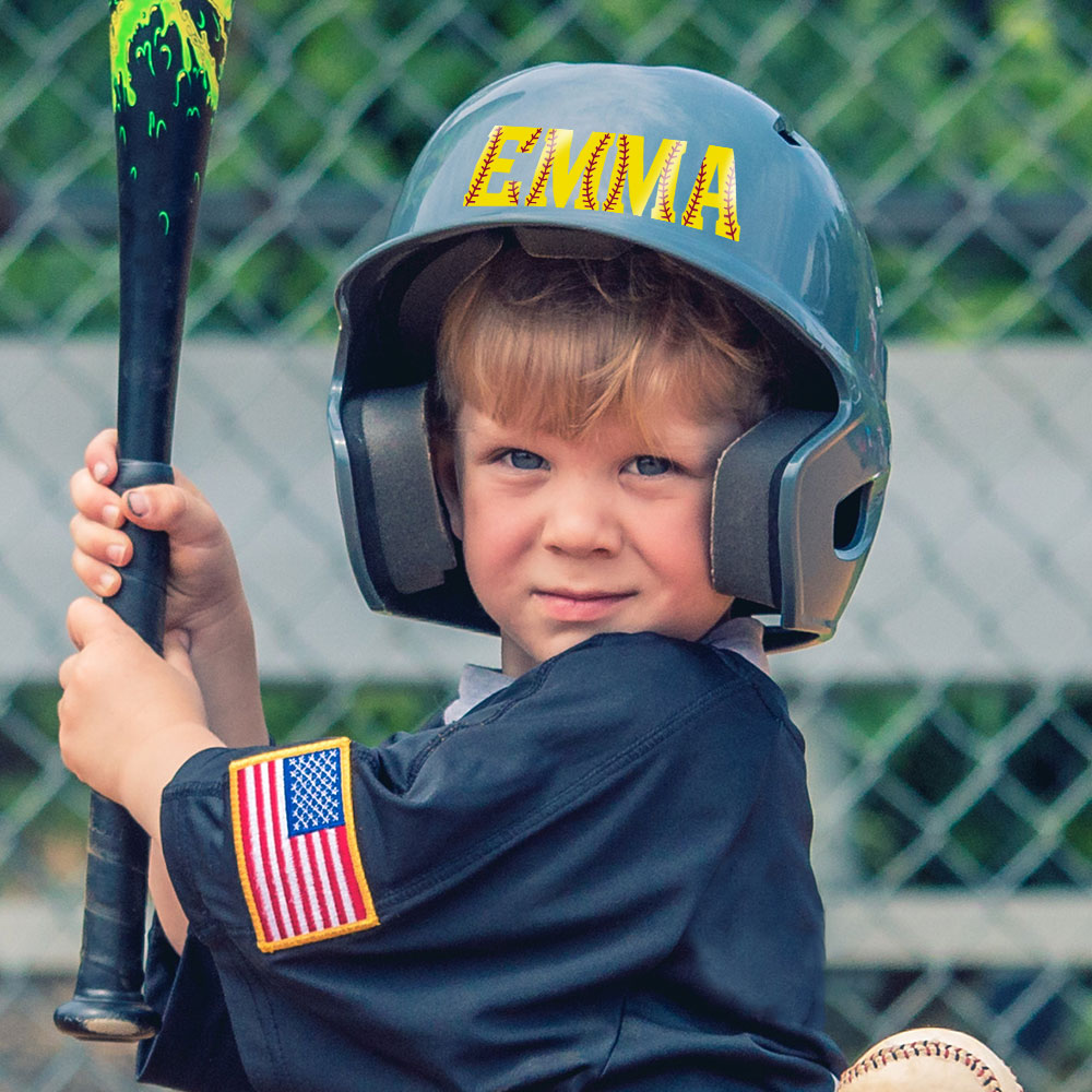 Personalized Baseball Softball Helmet Decal CALLIE