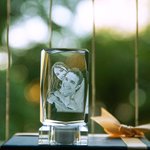 3D Foto Kristallklar Rektangel Minnesmärke