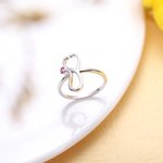 Estetoscopio Personalizado Diseño Anillo de Plata de Ley con Piedra de Nacimiento Graduación Semana de la Enfermera Regalo para Enfermera Doctor Perso