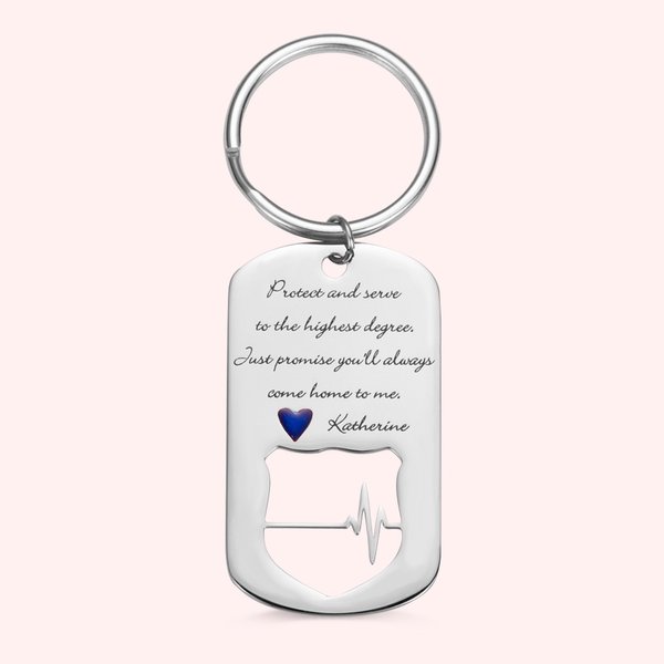 Police Badge Keychain