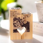 To My Girl Heart Photo Candle Holder Valentine Candle