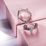 Personalisierte Edelsteine Name Ring