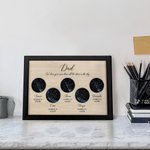 Personlig stjärnkarta graverad träskylt dekorativ väggkonst med titel namn och datum fars dag mors dag present till pappa mamma