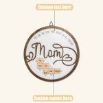 Panneau de Décor en Bois Puzzle Personnalisé avec Nom et Texte Cadeau Fête Anniversaire Pour Maman