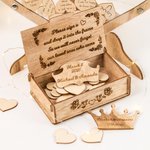 Panneau Bénédictions en Bois Personnalisé avec Noms du Couple et Date Décoration de Mariage avec Étiquettes en Cœur Cadeau pour Nouveaux Mariés