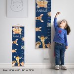 Personalized Canvas Children Growth Height Chart with Name Multi-Style Bedroom Decor Christmas Birthday Gift for Baby Children