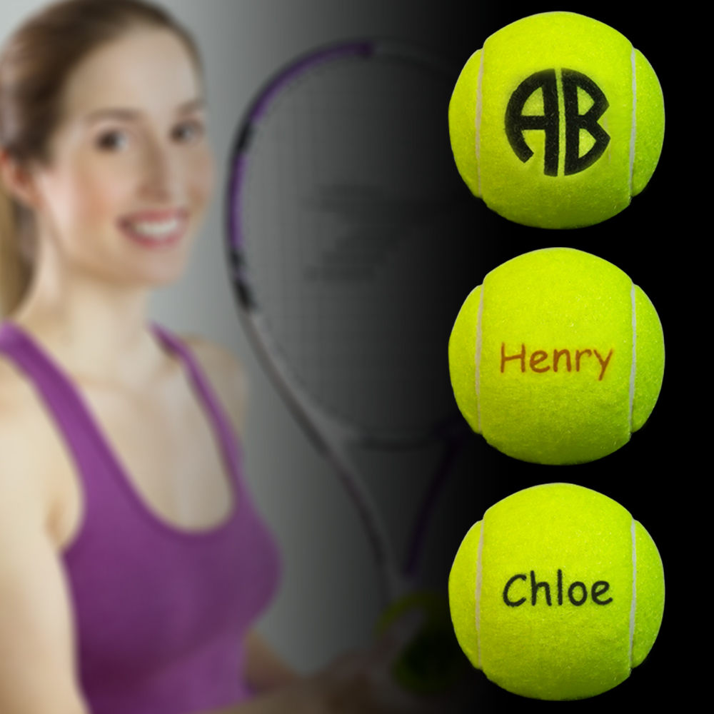 Custom Tennis Balls set of 3 with Monogram or Name CALLIE