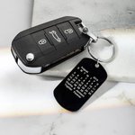 Photo Calendar Dog Tag KeyChain Stainless Steel