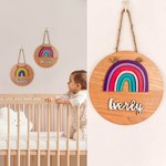 Rainbow Name Sign Nursery Room Decor for Kids