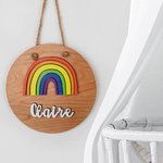 Rainbow Name Sign Nursery Room Decor for Kids