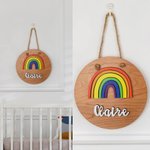 Rainbow Name Sign Nursery Room Decor for Kids
