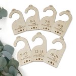 Custom Wood Baby Closet Dividers Set of 7