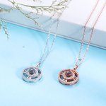 Personalized Roman Numerals Photo Projection Necklace For Her