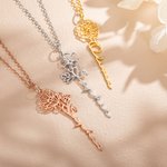 Personalized Birth Flower Name Necklace Mother's Day Birthday Gift for Mom Grandma