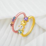 Elegant Multi Birthstone Ring for Women