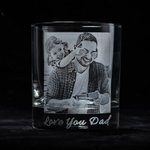 Verre à Whisky 295ml Personnalisé avec Photo et Texte Gravés Cadeau Anniversaire St-Valentin Noël pour Couple Famille