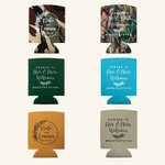 Personalized Wedding Favor Beer Can Cooler Covers Set of 12