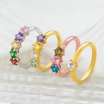 Elegant Multi Birthstone Ring for Women