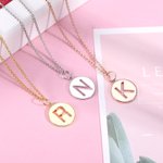 Personalized Disc Initial Necklace