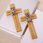 Wood Blessing Cross First Communion Baptism for Children