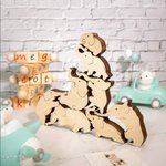 Wooden Elephants Block Puzzle Building Toys