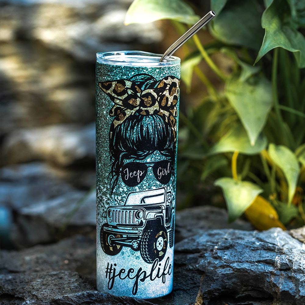 Personalized Jeep Girl Tumbler Coffee Thermos Cup CALLIE