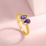 Personalized Family Mother's Birthstones Ring Sterling Silver