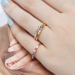 Elegant Multi Birthstone Ring for Women