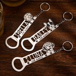 Personalized Dog Bottle Opener Keychain